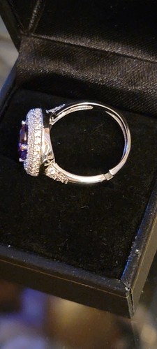 DAMEN 925* SILBER RING AMATESTSTEIN GR. 7 VERSTELLBAR AUF 7,5 - Bild 5 von 11