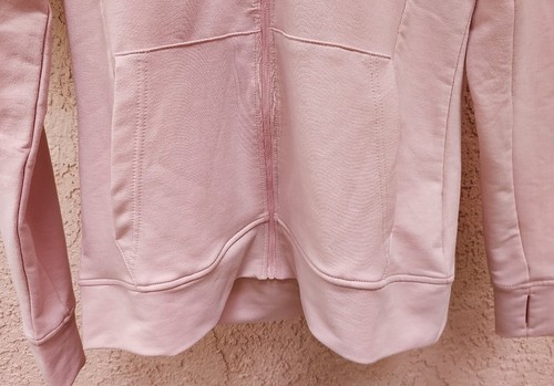 ASICS Women’s Pink Jacket Size Medium Full Zip Up Pull Hoodie w/pockets Soft - Picture 4 of 10