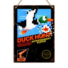 DUCK HUNT Metal Wall Sign Vintage Retro Gaming Classic Arcade 8bit NES Man Cave