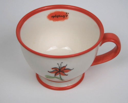 Starbucks Coffee Mug Tea Cup 10oz Uplifting Orange Tiger Lily Footed 2006 - Picture 4 of 7