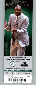 Minnesota Timberwolves vs Boston Celtics 12/5/2012 Full Ticket - Doc Rivers