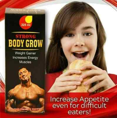 2x Herbal Strong Body Grow Tonic |Appetite Booster |Weight Gain & Growth 225ML