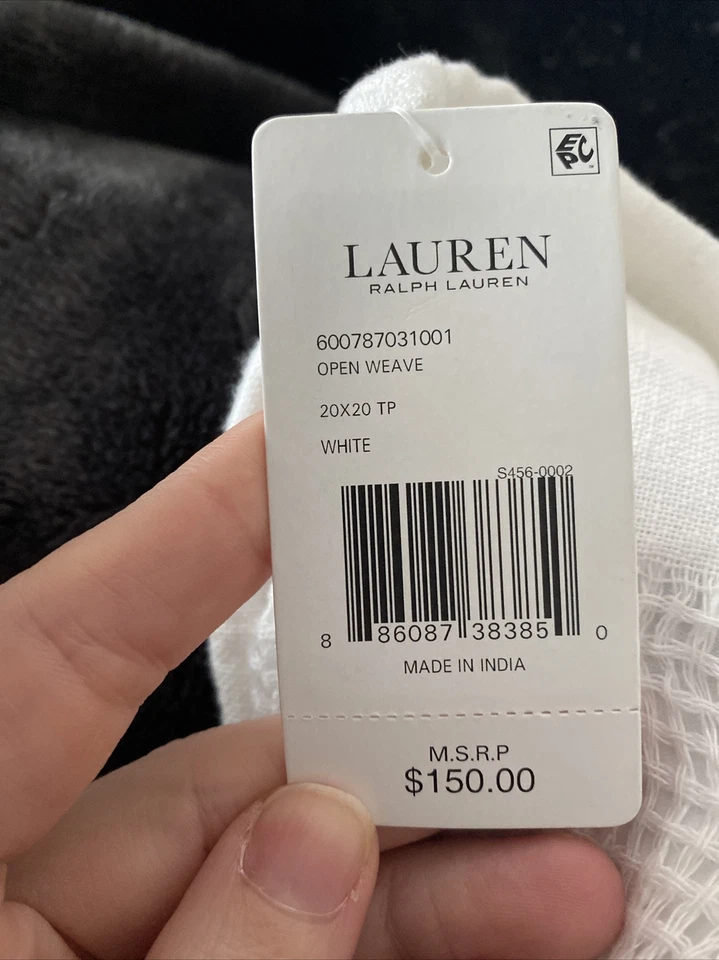 Ralph Lauren Juego de 2 Almohadas Blancas - Elegante Decoración del Hogar, Calidad de Diseñador Foto 3 de 4