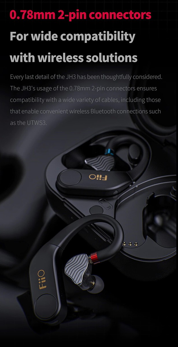 FiiO JH3 1 DYNAMIC + 2 BA (3 DRIVERS) IEMS In-ear Earphones | eBay