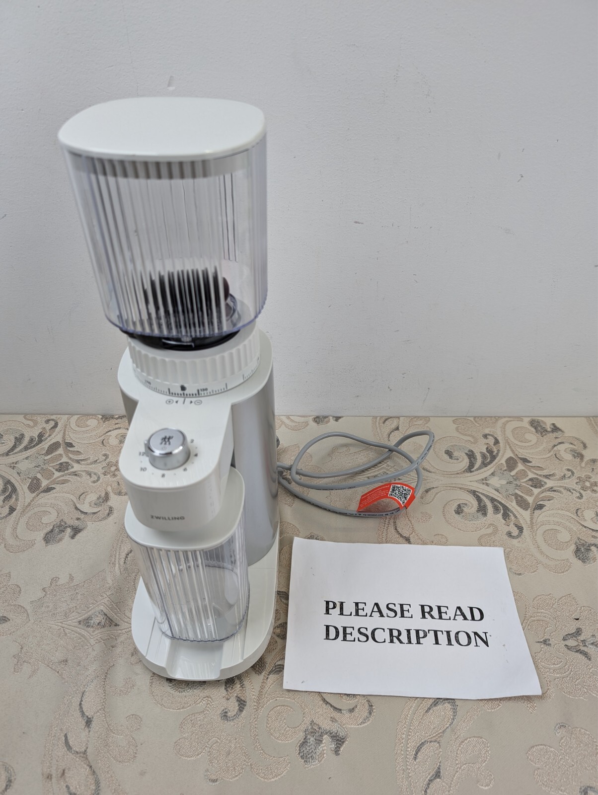 ZWILLING Enfinigy Burr Coffee Grinder Electric, 140 Coffee Grind.. (PLEASE READ)