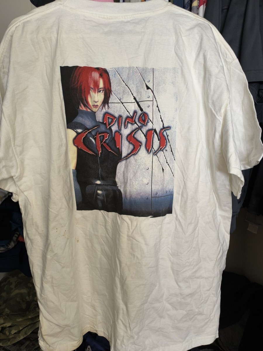 【NOS】90's CAPCOM \"DINO CRISIS\" Game Tee VINTAGE 90' DINO CRISIS CAPCOM PLAYSTATION PS1 GAME PROMO T
