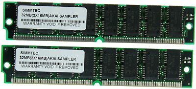 32MB Sampler Memory Akai MPC2000 MPC2000XL S3200XL CD3000XL 2 x  
