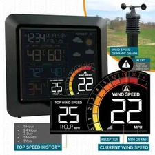 La Crosse Technology Wireless Color Wind Speed Weather Station For Home  L76225