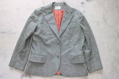 Vtg Womens Suits Galore Gray 2 Button Long Sleeve Blazer