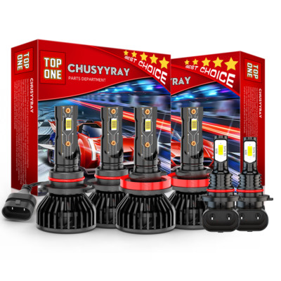 For Toyota Tundra 2007-2013 Combo 6x 6K LED Headlight Hi/Lo + Fog Light Bulbs
