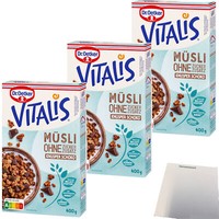 Dr. Oetker Vitalis MüSli KnuspermüSli Schoko Ohne Zuckerzusatz 3X400G Usy Block