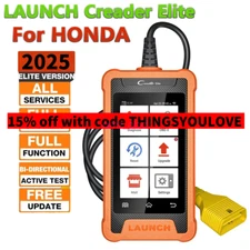 2025 LAUNCH Creader Elite for Honda Car OBD2 Diagnostic Tool Scanner Key Coding