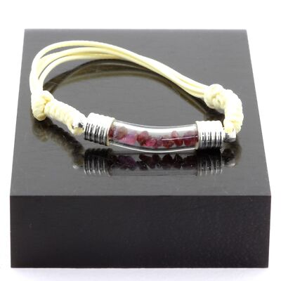 Armband Rubin roh. Farbe beige.