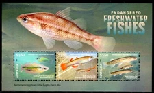 2025 Endangered Freshwater Fishes - MUH Mini Sheet