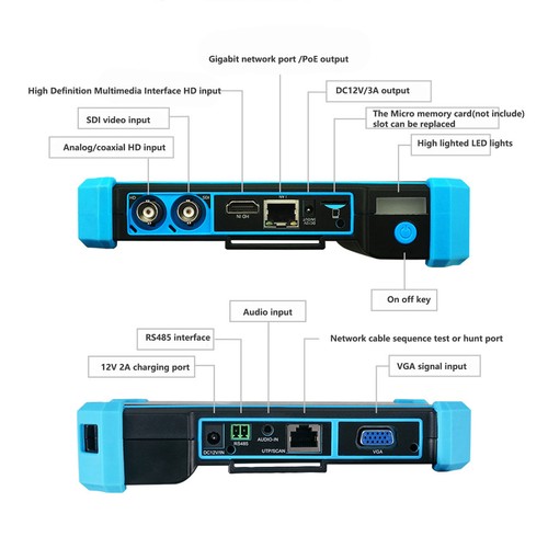 Testeur de caméra IP CCTV moniteur coaxial interface réseau multimédia entrée VGA - Photo 14/30