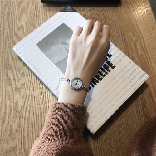 Women Watch Small Bangle Bracelet Watch Stainless Steel Quartz Wristwatch - Picture 8 of 12