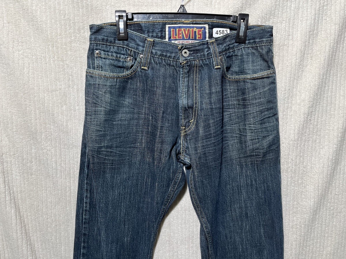 Jean Levi's 514 Slim Straight - Taille 34 X 34 - Denim Foncé - Occasion Très Bon État