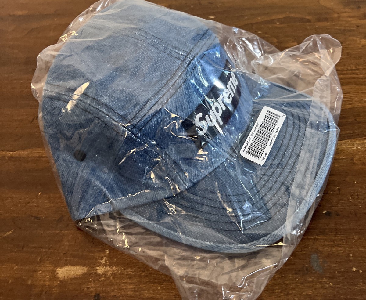 SUPREME WASHED CHINO TWILL CAMP CAP DENIM OS FW23 WEEK 1 (100