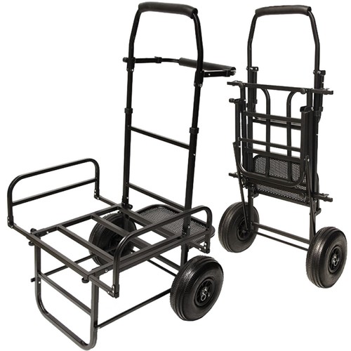 Carp Fishing Trolley 2 Wheel Compact Folding Lightweight NGT Dynamic Large Base - Afbeelding 1 van 4