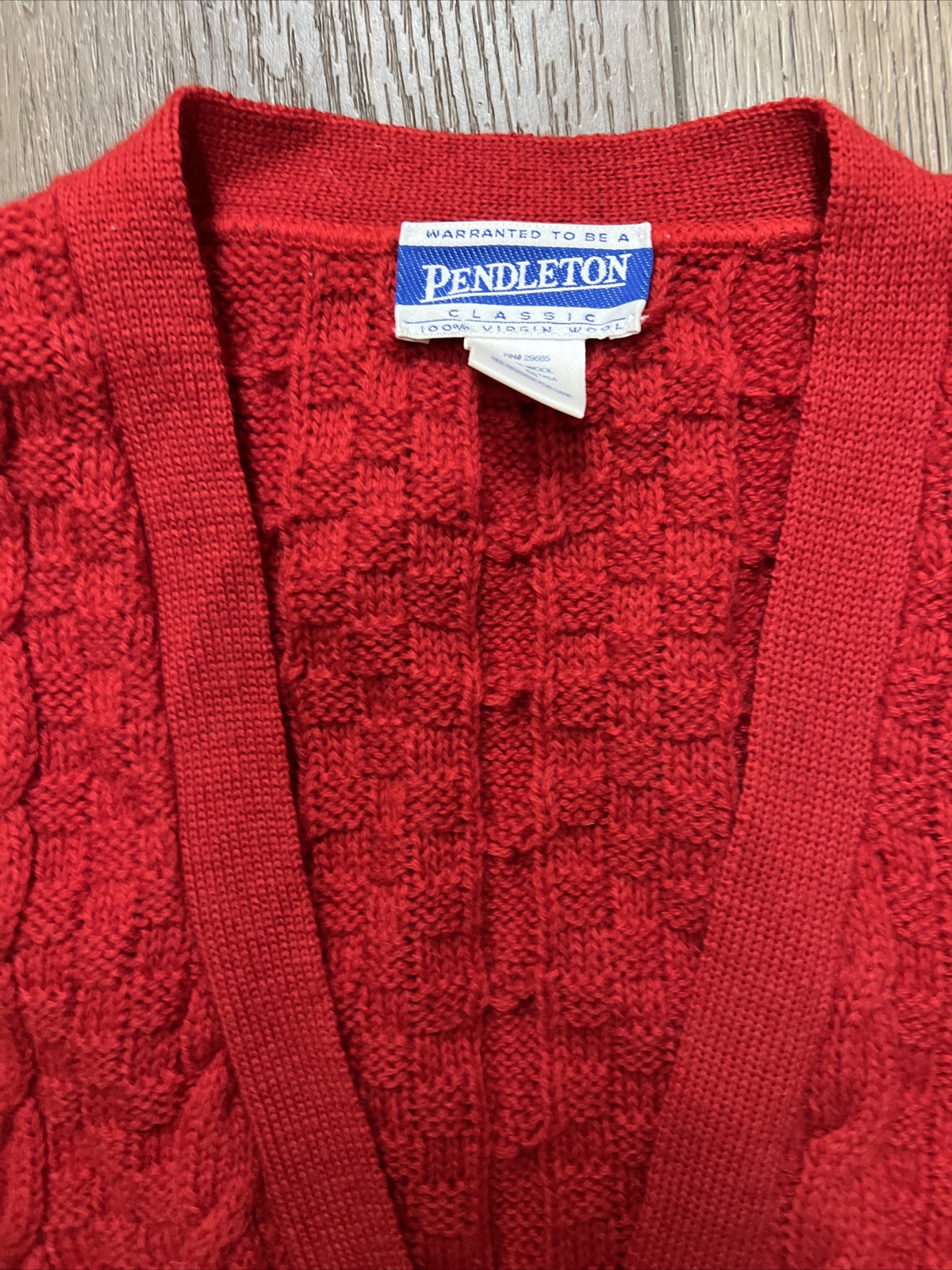 Pendleton Red Sweater Cable Knit Sweater - image 4