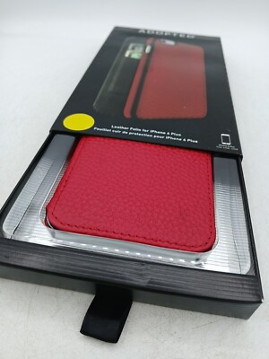 ADOPTIERT Leder Folio Flip Case für iPhone 6 Plus Cayenne/Gunmetal. PC448