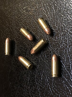 6 Pack Of 9mm Bullet Fridge Toolbox Magnets