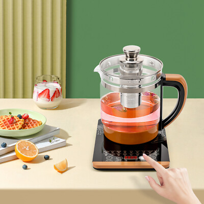 Electric Health Pot For Boiling Water Tea Maker w/ Infuser Electric Glass Kettle