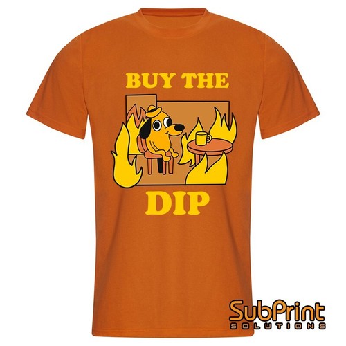 T-Shirt Kryptowährung Buy The Dip farbig bedruckt Geschenkidee - Bild 11 von 15
