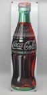 Vintage 21" Coca Cola Soda Coke Bottle Porcelain Enameled Metal Sign