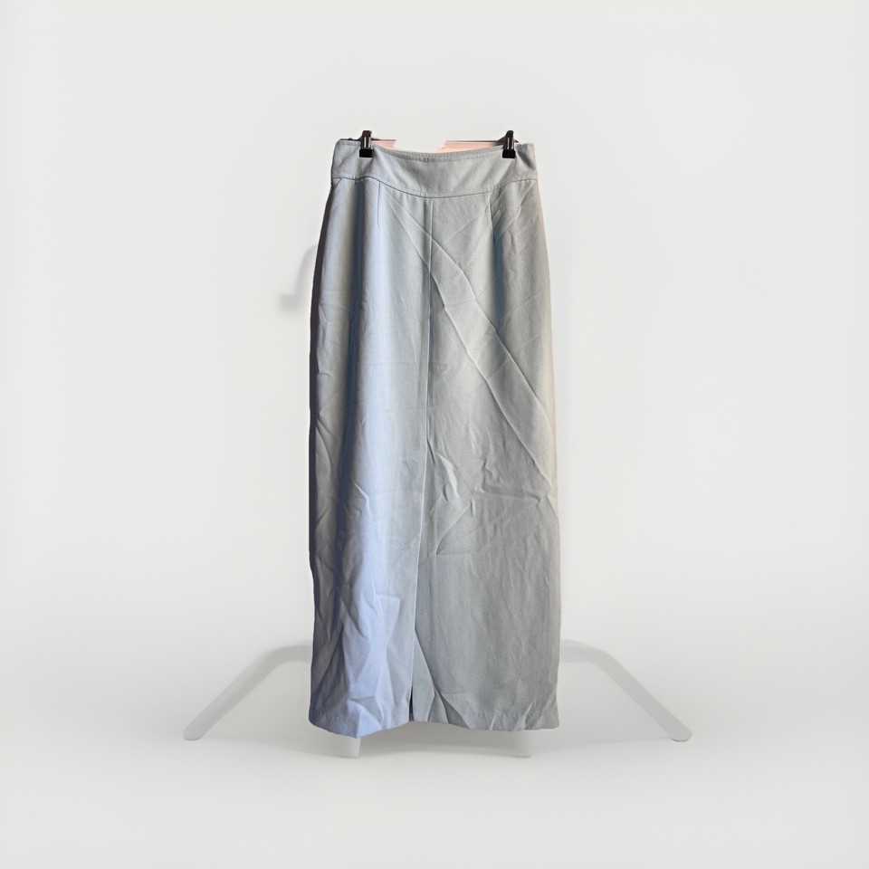 Wanko Light Blue Maxi Pencil Skirt Slit Zip Size 8 romantic 90s minimalist