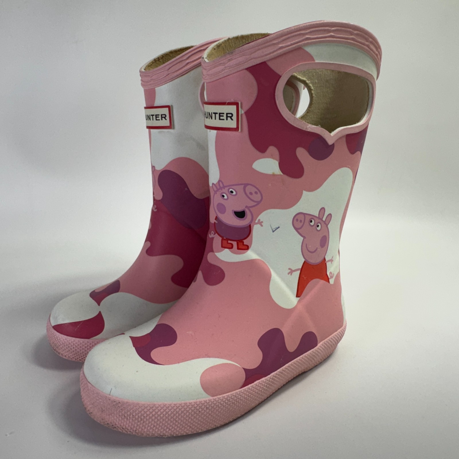 Hunter X Peppa Pig Pink Pull On Rain Boots US Size 9 UK 8