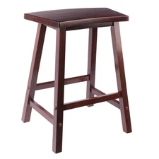 24" Katashi Fan Shape Counter Height Barstool Walnut - Winsome