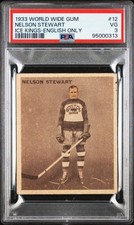 1933-34 World Wide Gum Ice Kings English Only Nelson Stewart #12 PSA 3 HOF RARE