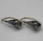 Pair of Antique Art Deco Earrings - Gold Plated