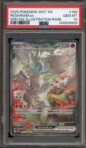 Pokemon Reshiram ex White Flare Special Illustration Rare #166 PSA 10 Gem Mint