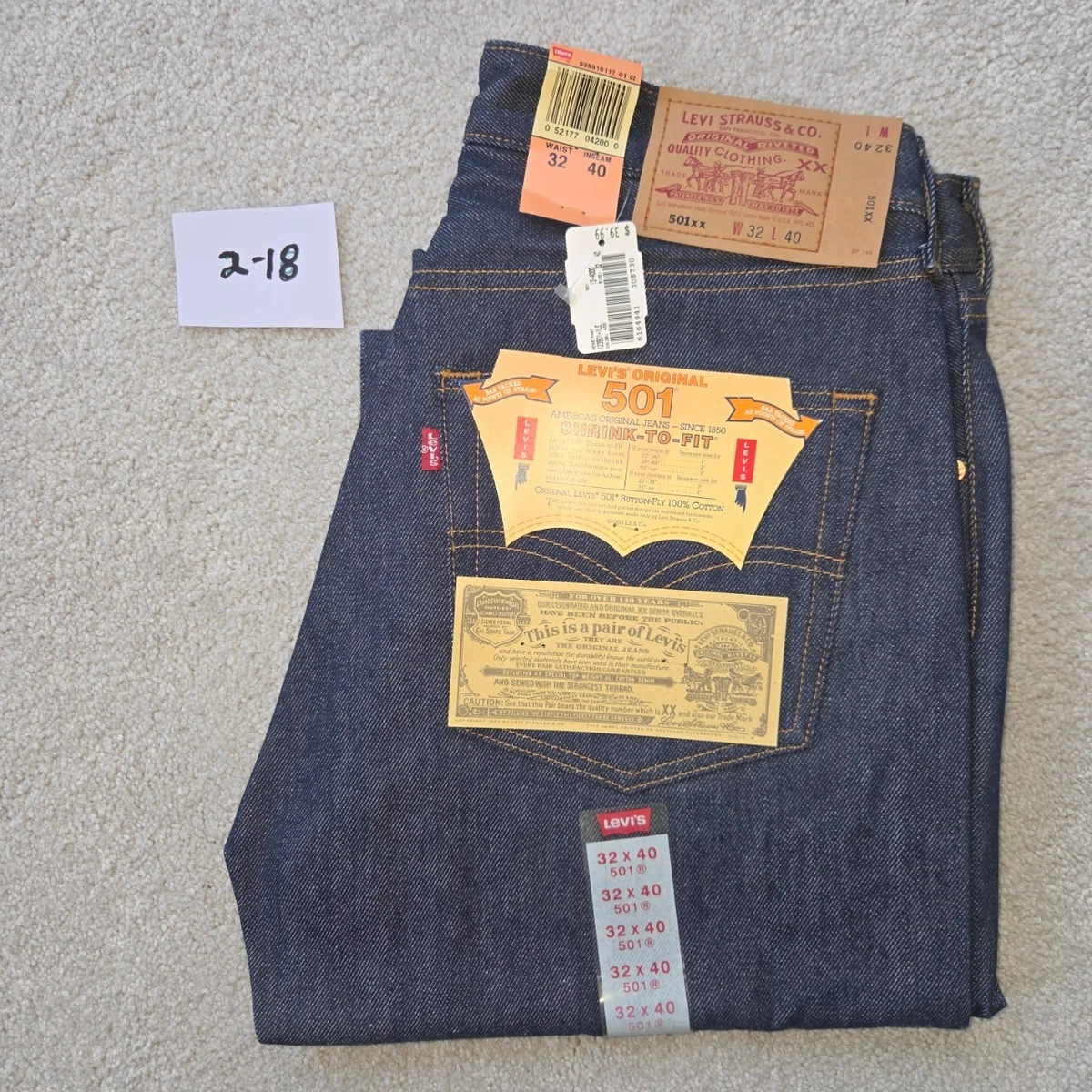 LEVIS LVC 78501 DEAD STOCK 1978MODEL LVC - LEVIS products RIGID Men