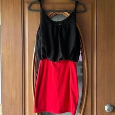 Red Black womens body con dress small body central