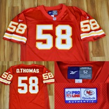 Derrick Thomas Kansas City Chiefs Reebok Pro Line Jersey Authentic NFL Men 52 XL