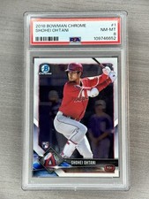 2018 Bowman Chrome Shohei Ohtani Batting Blue Refractor #1 card