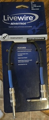 Livewire Advantage One Foot Instrument Cable. New And Guaranteed For Life.