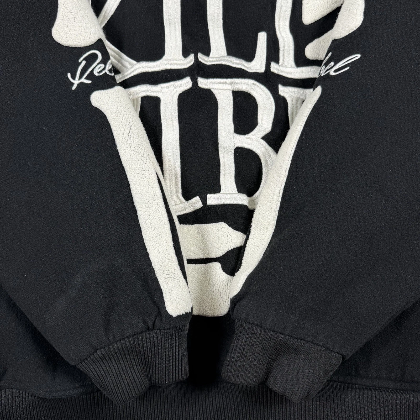 Rebel Minds Don't Kill My Vibe Skeleton Bones Melton Varsity Men Jacket XL - product detail image 22