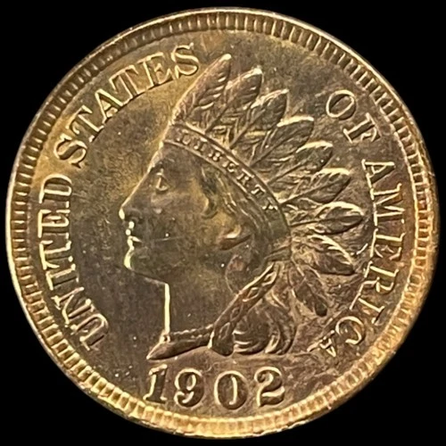 1902 Indian Head Cent UNC BU Details! Penny Antique US 1c