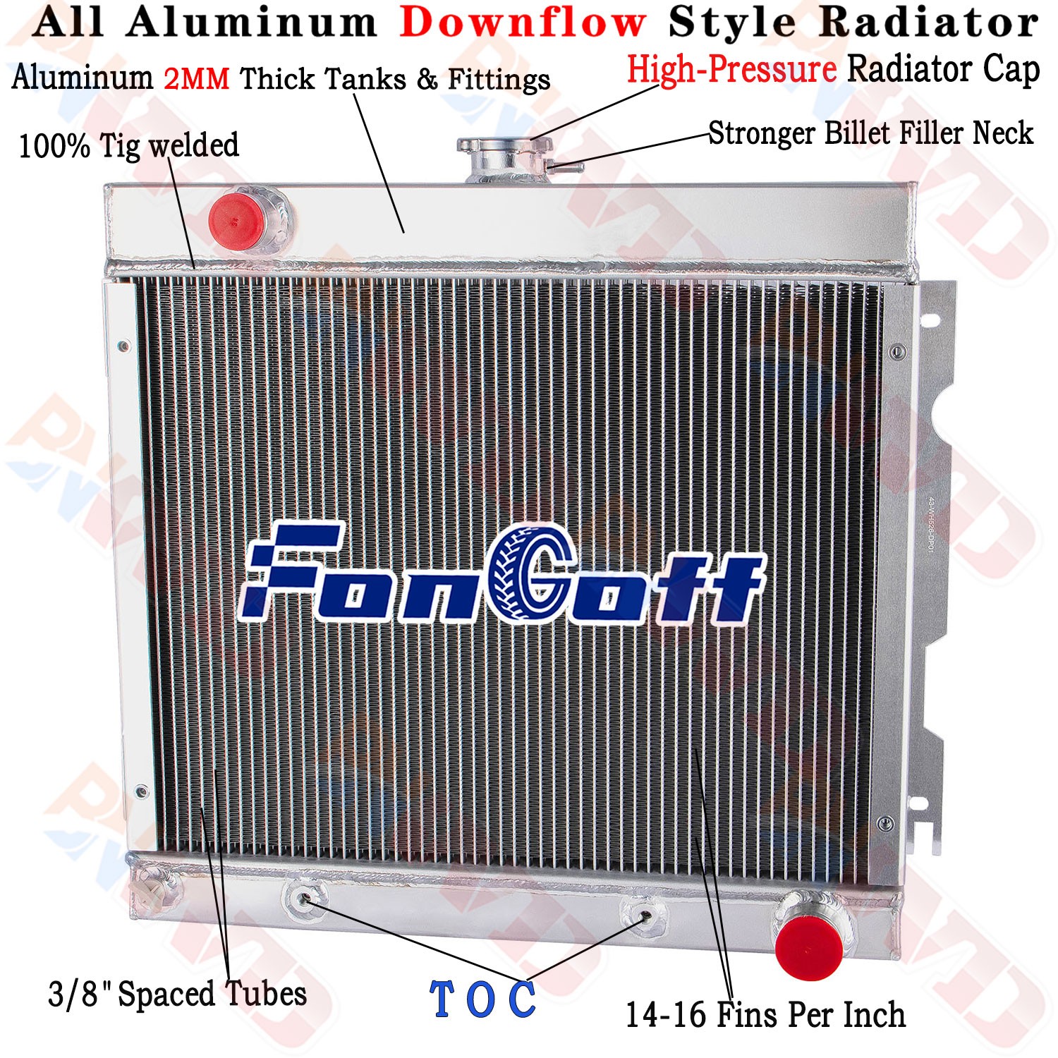 3 Row Aluminum Radiator For Dodge Dart Plymouth Duster Valiant 5.2L V8 1970-1972