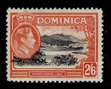 DOMINICA GVI SG107, 2s 6d black & vermilion, M MINT. Cat £24.