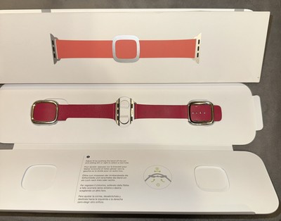 DISCONTINUED 38mm40mm,41mm APPLE WATCH PINK CITRUS LEATHER MODERN