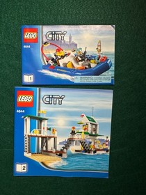 Lego City Lot: 4644, 7733, 7732,7631 - Marina, Trucks, Plane - All pieces & figs