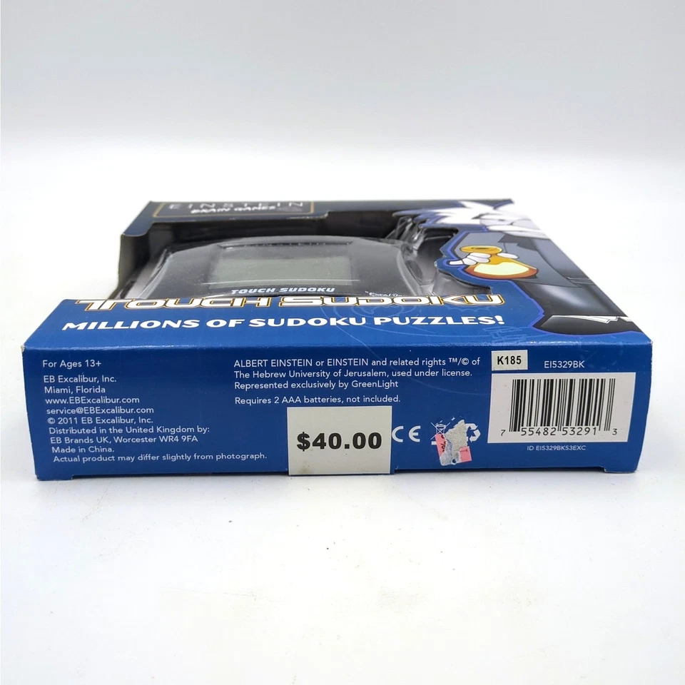 Einstein Brain Games Touch Sudoku Excalibur Electronics Stylus NIB 2011 13+ - Image 3 of 3