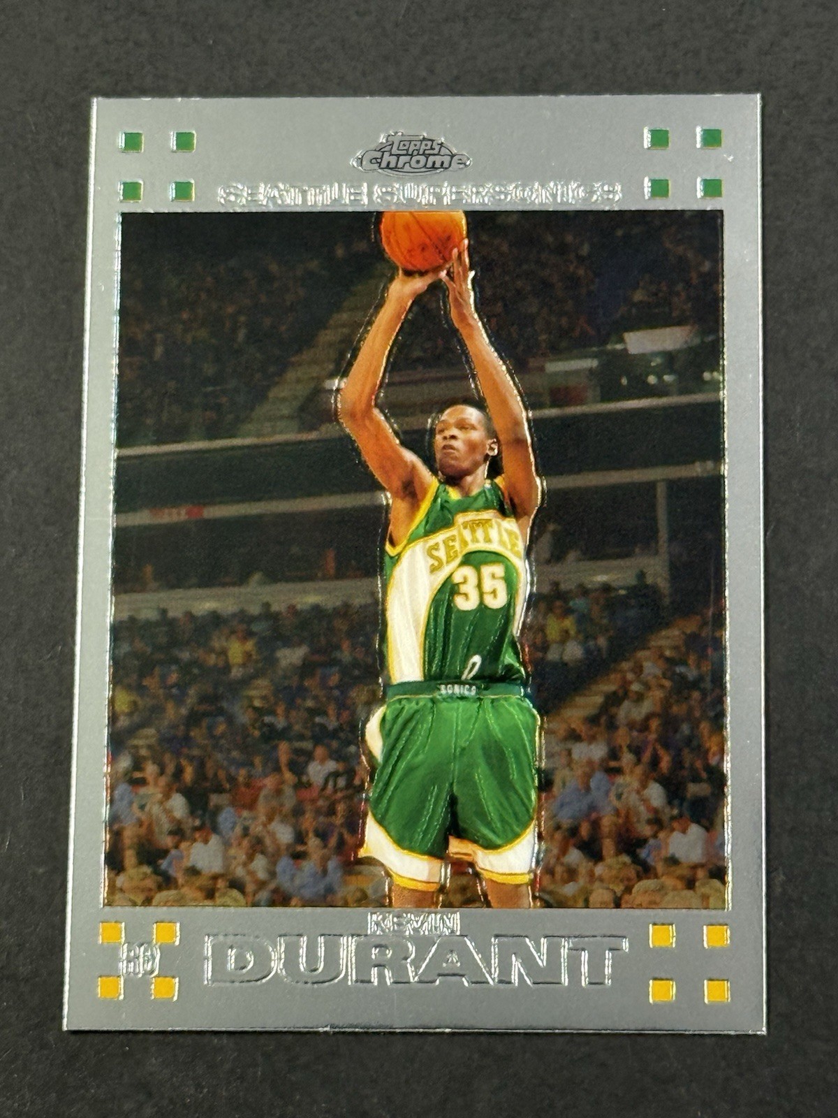 Kevin Durant 2007 Topps Chrome RC #131 Sonics Rookie Thunder Rockets MVP (B)