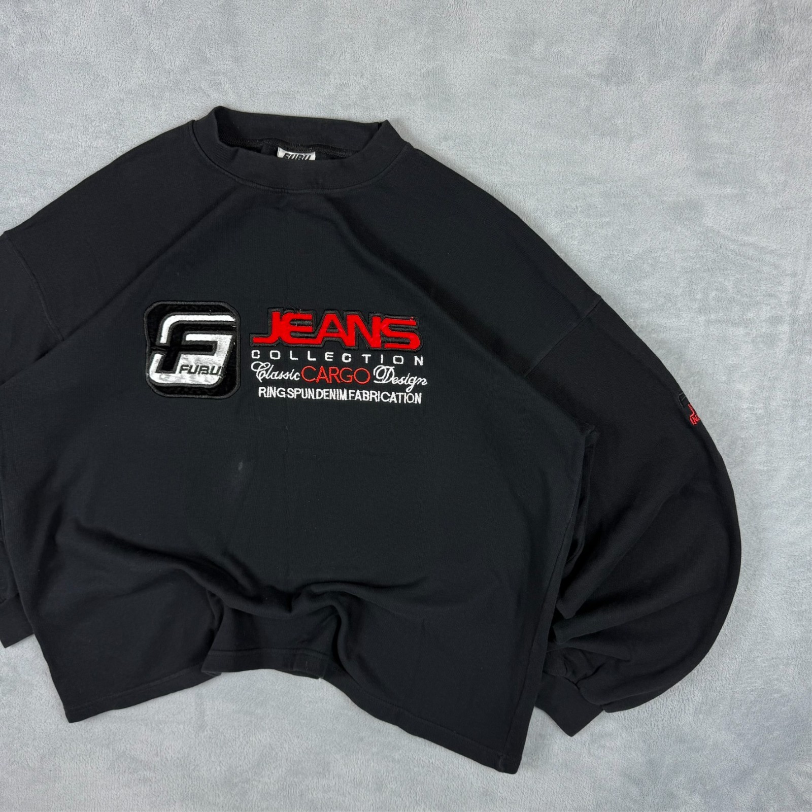 Vintage Fubu Jeans Collection 2000's Y2K Black Oversized XL Pullover Sweatshirt image 2