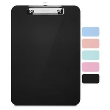 Mr. Pen- Plastic Clipboard, Letter Size, Black  Low-Profile Metal Clip with Ret